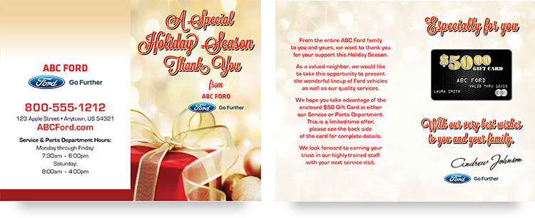 Service Chex Sales Mailer sample